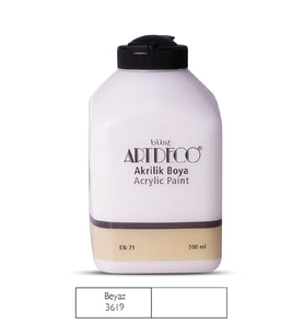 Artdeco Akrilik Boya 500Ml Beyaz - 2 adet (Çok Renkli)