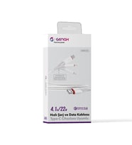 Genax GNX123 Type-C To USB Balık Kablo 3.4 A -beyaz