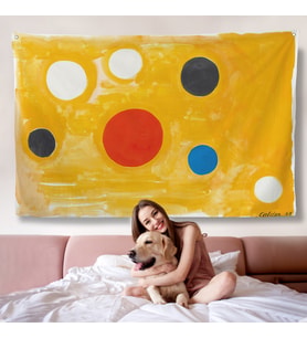 Alexander Calder - Kozmik Tic Tac Toe Duvar Örtüsü-7107
