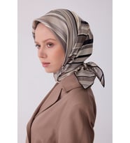 Belli Twill İpek Desenli Eşarp 4311D