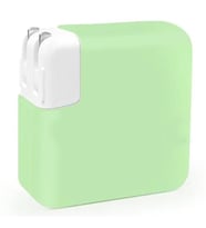 Coverzone Apple ile uyumlu G�� Adapt�r� Silikon K?l?f 85 W, 87 W - ve 96 W USB-C G�� Adapt�r� Silikon K?l?f Koruma Macbook ile uyumlu G�� Adapt�r� Renkli K?l?f (Ye?il, 96W)