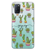 Oppo Cacti Tasarımlı Şeffaf Telefon Kılıfı