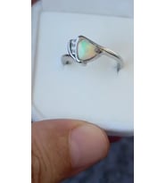 ETİOPYA OPAL TAŞLI SAF GÜMÜŞ KAPLAMA YÜZÜK