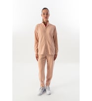 Maraton Comfort Kadın Dik Yaka Pembe Eşofman Üstü