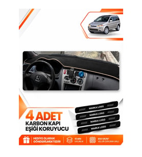 HONDA HR-V (1998-2005) Uyumlu Ön Torpido Koruma Kılıfı Halısı - Siyah Bej