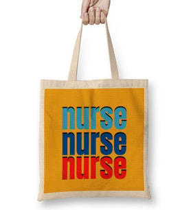 Nurse Gift İdea Funny Saying Quote- Nursing Medical Bez Çanta Uzun Saplı