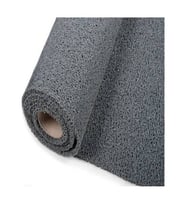 GRİ COLOURMAT Kaydırmaz Kaymaz Yolluk Karmaşık Halı Kıvırcık Paspas 120CM X 400CM (STD)