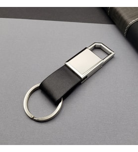 Siyah Gümüş Metal Anahtarlık