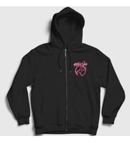 Presmono Unisex Siyah Neon Mötley Crüe Fermuarlı Kapüşonlu Sweatshirt 384981tt