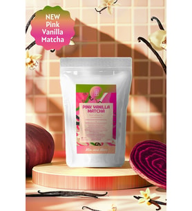 Pink Vanilla Matcha - Vanilya Aromalı Pembe Superfood Matcha Tozu, 100 gr