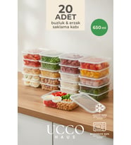 20 Adet 650 ml Buzluk & Mikrodalga Sızdırmaz Saklama Kabı Seti Buzluk Organizer