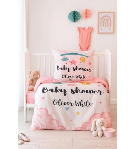 Yenidoğan Kız Bebek Nevresim Takımı %100 Pamuklu  Baby Shower White