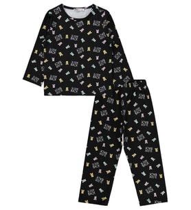 Civil Girls Dont Look Back Baskılı 2-5 Yaş Pijama Takımı - Siyah