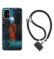 Casper E30 F20 X20 Kılıf Boyun Askılı Silikon Astronot Smoke 1769