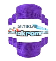 5 Adet Polyester Makrome İpi 4250 Mor 100 gr