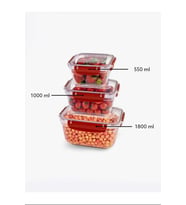 Master Dikdörtgen Saklama Seti 3'lü 550-1000-1800 Ml Royaleks-30866