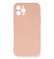 Durukar® iPhone 12 Pro Max Kılıf Nano içi Kadife Silikon - Pudra