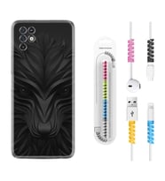 INFINIX Note 11 Pro Note 10 Hot 9 Play Kılıf Kablo Koruma Spiral Silikon Black Fox 1325