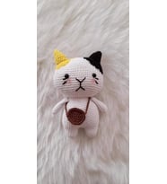 Yamalı Kedi Amigurumi Organik Oyuncak