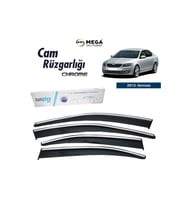 Mega Oto Market Sunpleks Krom Cam Rüzgarlığı Skoda Octavia 2013- Sonrası ile uyumlu (Siyah)