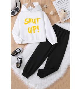 Çocuk Shut Up Eşofman Takımı (Gri)