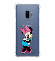 Samsung Galaxy S9 Plus  Köşe Korumalı Antişok Kapak Minnie Mouse Tasarımlı Şeffaf  Kılıf