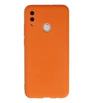 P Smart 2019 Kılıf Nano içi Kadife Silikon - Turuncu