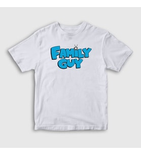 Presmono Unisex Çocuk Beyaz Logo Family Guy T-Shirt 300402tt