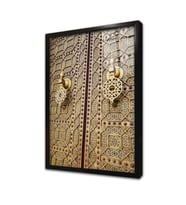 Ahşap Oyma Kapı Çerçeveli Cam Tablo