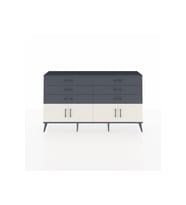 Arges Konsol 2 Raflı 6 Çekmeceli 4 Kapaklı 176x30x99 Antrasit-Aytaşı/Antrasit