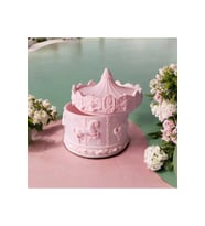 Pudra Pembe Takı ve Mücevher Kutusu, 12x10 cm, Şık Organizer