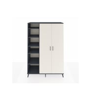 Hyperion Dolap 7 Raflı 2 Kapaklı Tek Askılı 132x44x195 Antrasit-Aytaşı/Antrasit