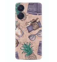 Xiaomi Redmi 13c Kılıf Desenli Silikon Ananas Camera Glass 1357