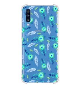 PrintiFy Samsung Galaxy A70S Uyumlu Nazar Boncuğu 3 Baskılı Şeffaf Köşe Korumalı Antişok Kılıf