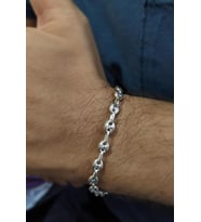 Gümüş gemici zincir model erkek bileklik