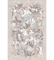 Eliana Home Baskılı, Yıkanabilir Kaymaz Taban Salon Halısı LNA0259 100x150 cm (Bej)