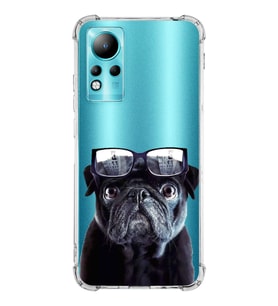 PrintiFy İnfinix Note 11 Uyumlu Köpek 3 Baskılı Şeffaf Köşe Korumalı Antişok Kılıf