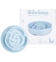 Serene Rose Seramik Yavaş Yeme Mama Kabı 300Ml Açık Mavi