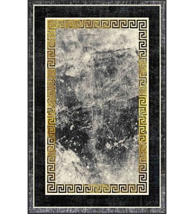 Eliana Home Baskılı, Yıkanabilir Kaymaz Taban Salon Halısı LNA0328-HT1110 100x150 cm (Siyah)