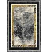 Eliana Home Baskılı, Yıkanabilir Kaymaz Taban Salon Halısı LNA0328-HT1110 100x150 cm (Siyah)