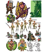 Avcı Sticker Set 22 Parça Telefon, Tablet, Defter, Laptop Sticker