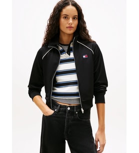 Tommy Hilfiger TJW Amblemli Kadın Siyah Eşofman Üstü DW0DW21930BDS