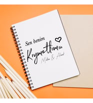 Sevgili Tasarımlı Defter Kişiye Özel