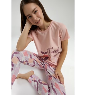 Roly Poly Kadın Fresh Desenli Kısa Kol Pijama Takım