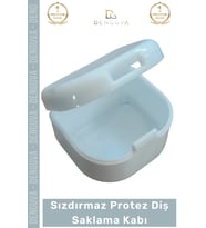 #DişKabı BPA İçermeyen Sızdırmaz Süzgeçli Taşınabilir Protez Diş Saklama Kabı