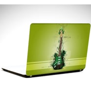Yeşil Gitar Laptop Sticker 19 inch (40,5X27CM)