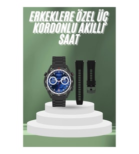 Mey İthalat® 2025 Model Yuvarlak Ekran Android ve İOS Uyumlu GPS Takibi Yapabilen Akıllı Saat