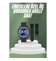 Mey İthalat® 2025 Model Yuvarlak Ekran Android ve İOS Uyumlu GPS Takibi Yapabilen Akıllı Saat
