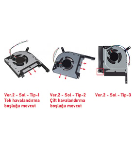 Asus FA506II-BQ150 ile Uyumlu Fan V2 (Sol Fan) Tip2