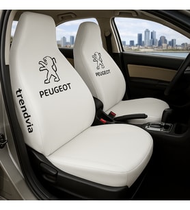 Peugeot Araç Ön ve Arka Koltuk Kılıfı – Penye Oto Servis Koruma Kılıfı (Beyaz)